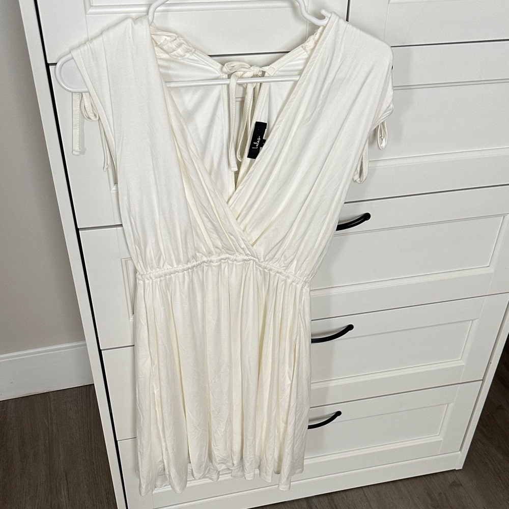 Lulu's Ivory Wrap Dress